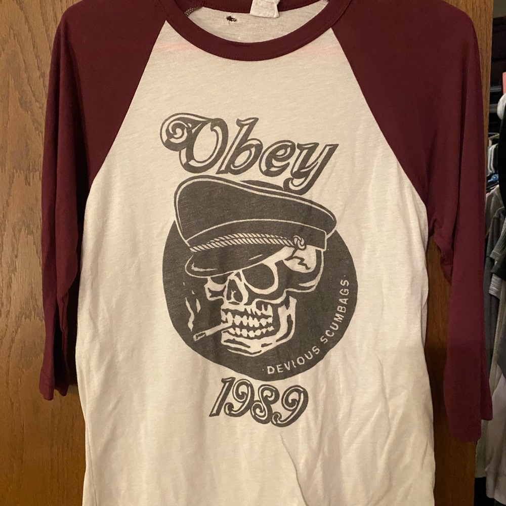 Obey 3/4 sleeve shirts